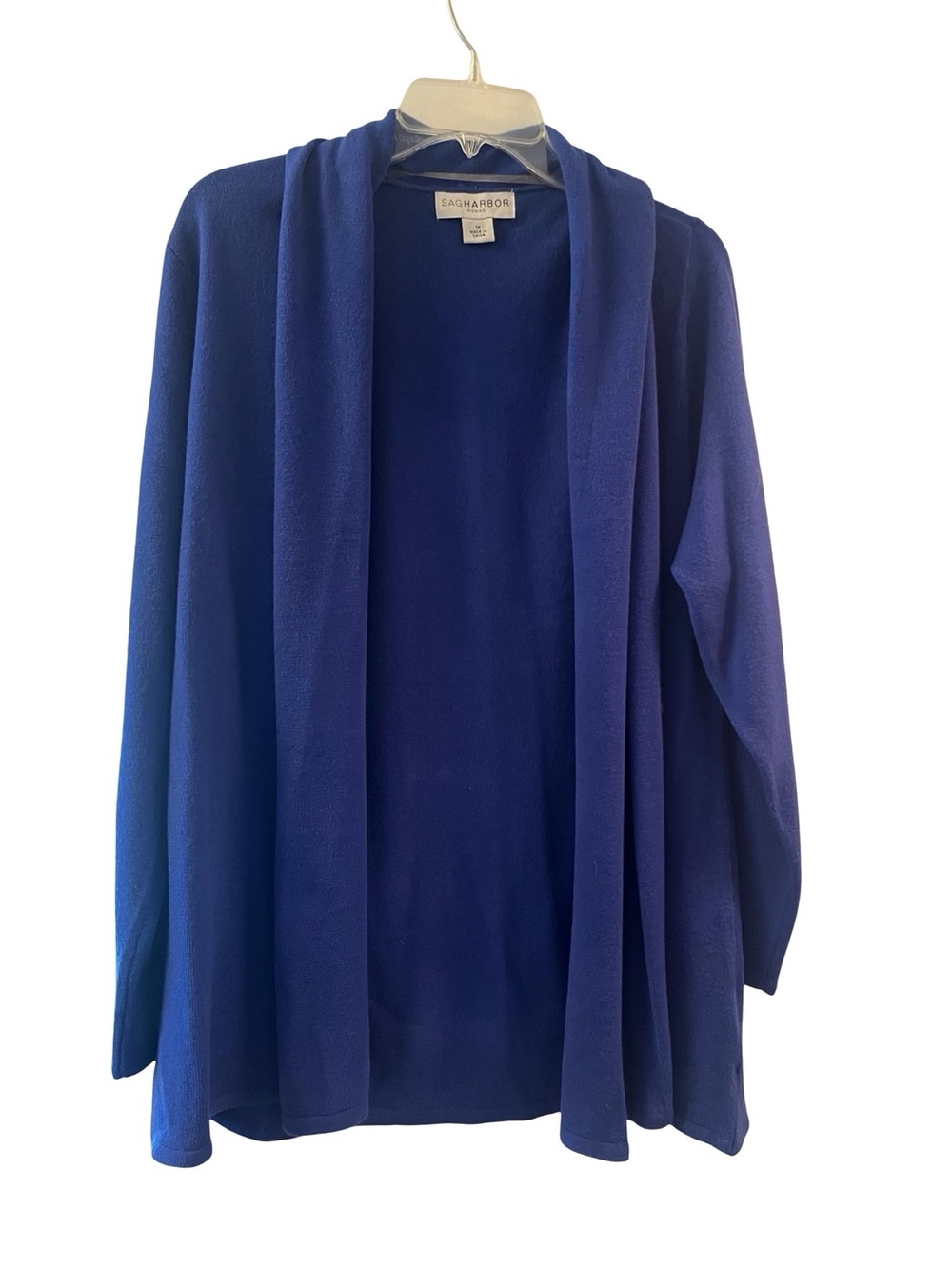 Sag Harbor Cobalt Open-Front Cardigan